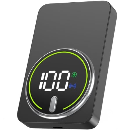 Powerbank 10000mAh Leotec LEPOWW20W10K/ 20W/ Wireless/ Negra/ Incluye Cable USB Tipo-C